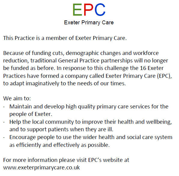 Primary Care information sheet